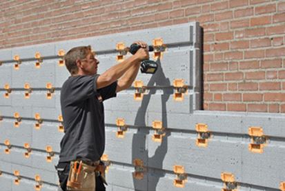 Gevel met Isobouw Slimfort isolatie